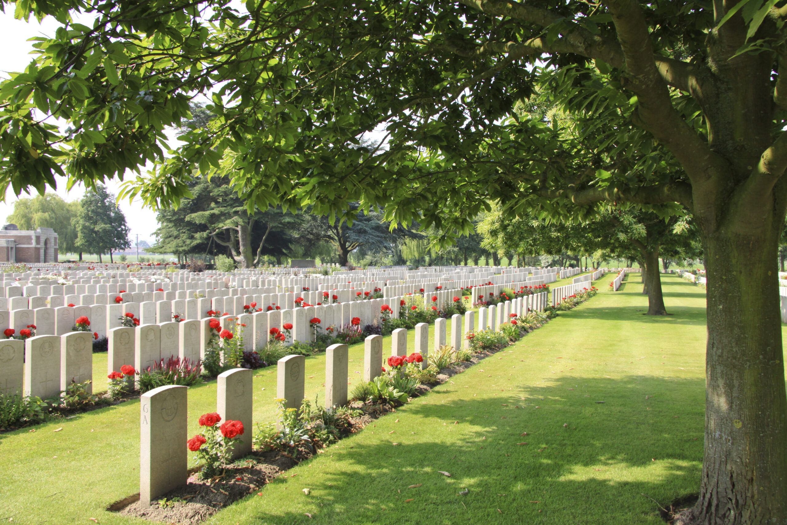 Lijssenthoek_Milit._Cemetery._Rijen_graven